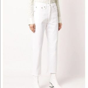 Agolde 90s white raw hem jeans